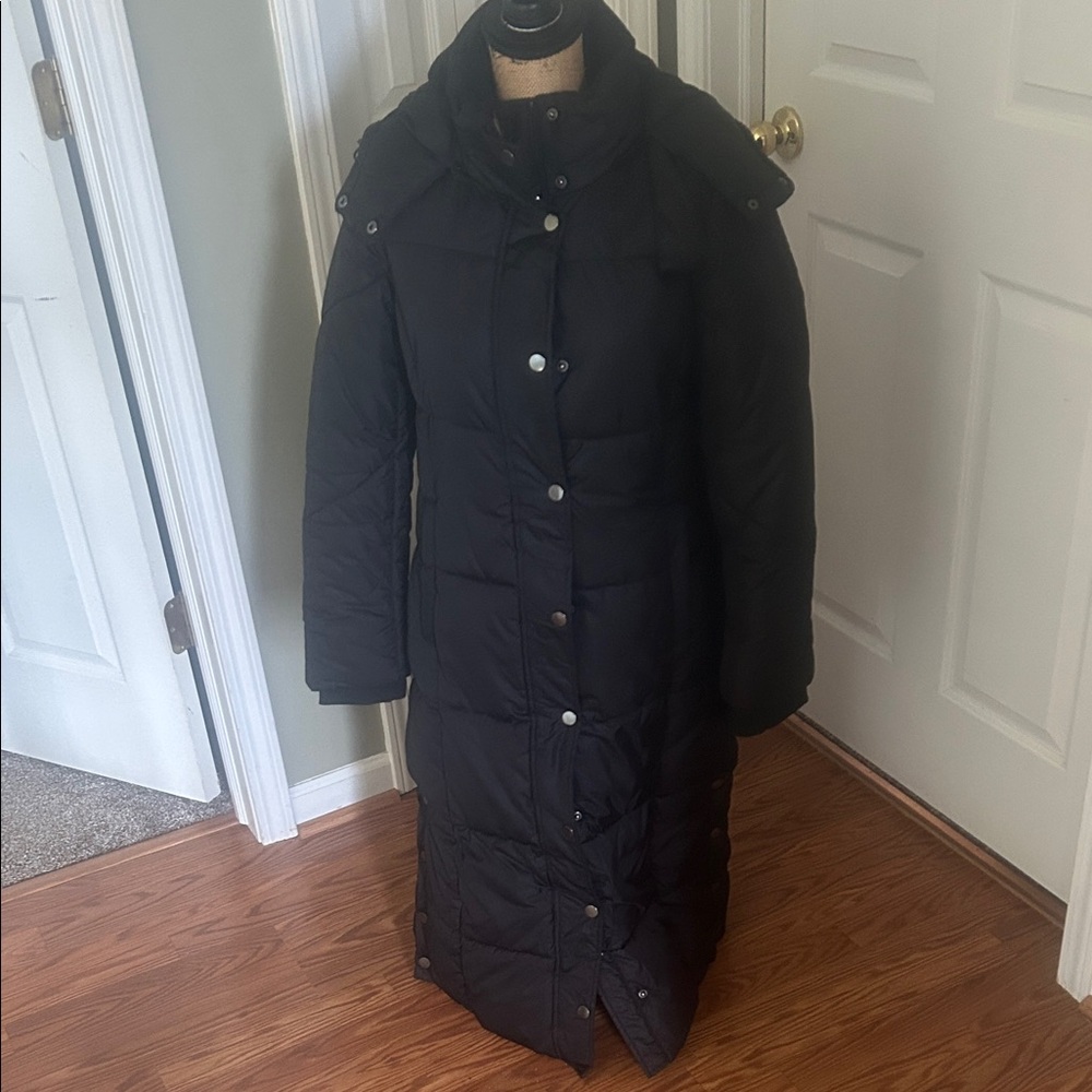 St. John's Bay Long Black Puffer Jacket